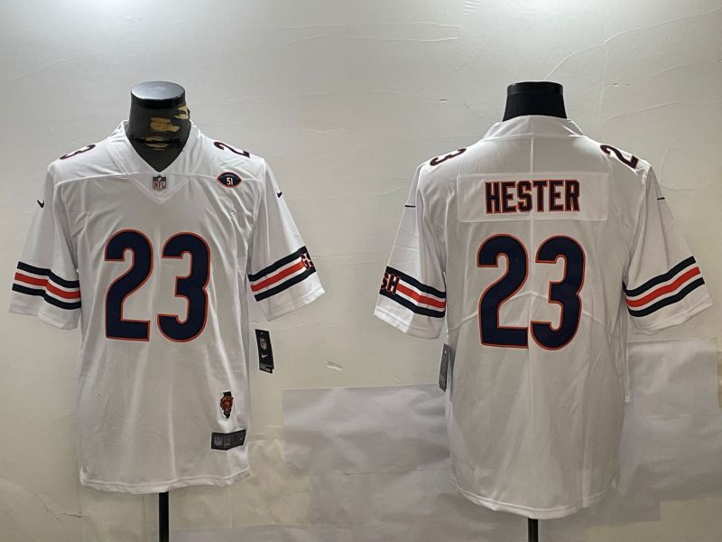 Men Chicago Bears #23 Hester White 2024 Nike Limited NFL Jersey style 1